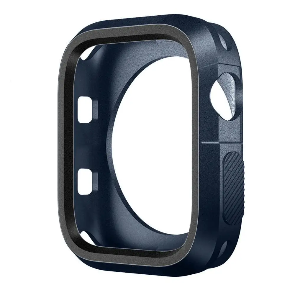 Blue-Black Наручных часов Apple Watch, версии с Чехол 38-42, не замненная Мягкий защитный чехол силиконовый спортивный ремешок для смарт-часов Series4/3/2/1 Nike Sport Edition - Цвет ремешка: Blue-Black