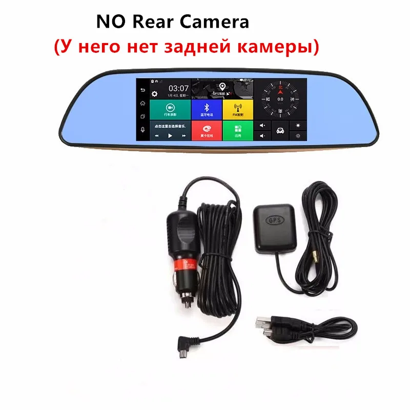 Ecartion 3g " Android автомобильный видеорегистратор зеркало заднего вида gps навигация Bluetooth автомобильная камера парковка двойной объектив FHD 1080P Авто Регистратор - Название цвета: NO Rear Camera