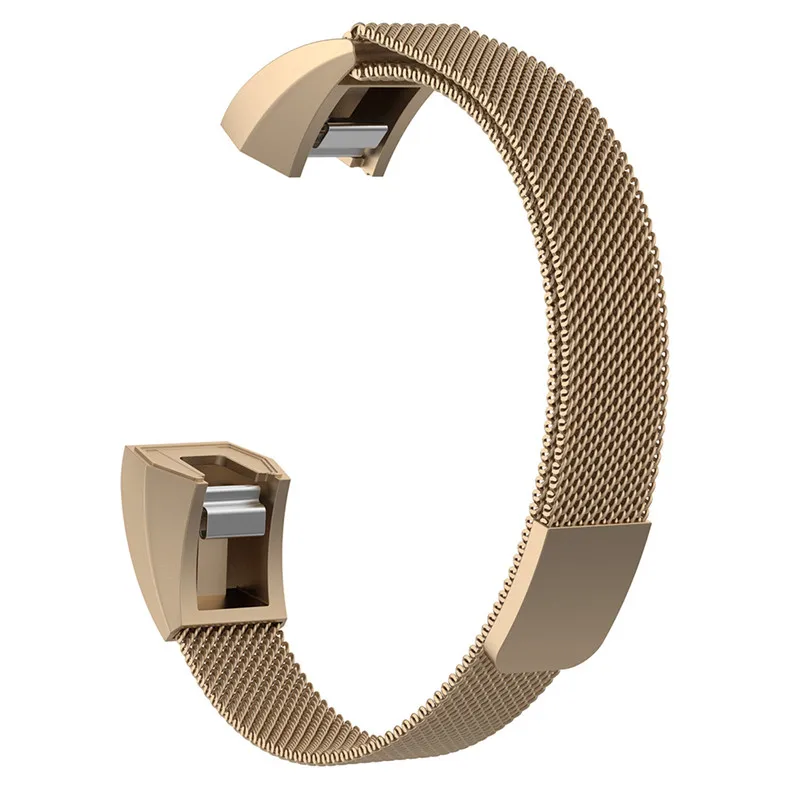 Rose gold Замена нержавеющей стали ремешок для часов Магнитный Миланский Для Fitbit Alta/Alta HR/Ace - Цвет: Rose gold