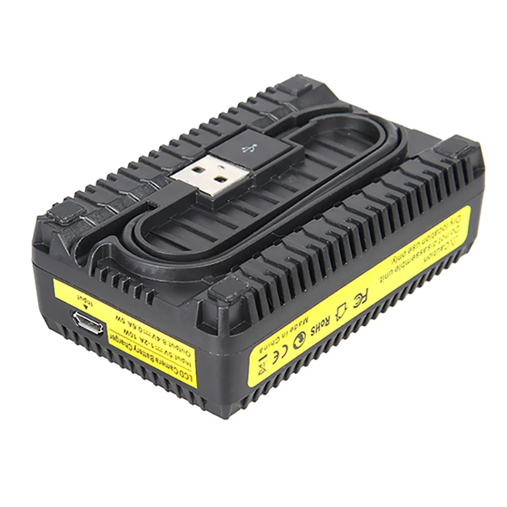 Зарядное устройство с двумя USB портами и ЖК дисплеем для Nikon D600 D610 D600E D800 D800E D810 D7000