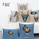 Чехол для подушки с изображением животных 3D печать Лев Тигры медведь панда крокодил Единорог наволочка невидимая молния квадратная фотография