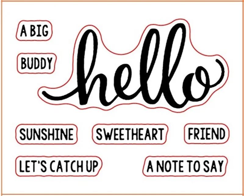 WW0413A1 "Congrats" "Sweet" "Love" Words Clear Silicone Stamp for Scrapbooking DIY Album Decorative Card Making Template 3x4inch New - Цвет: WW0413A1