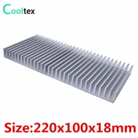 high power 220x100x18mm aluminum heatsink radiator for led electronic integrated circuit power amplifier cooling cooler