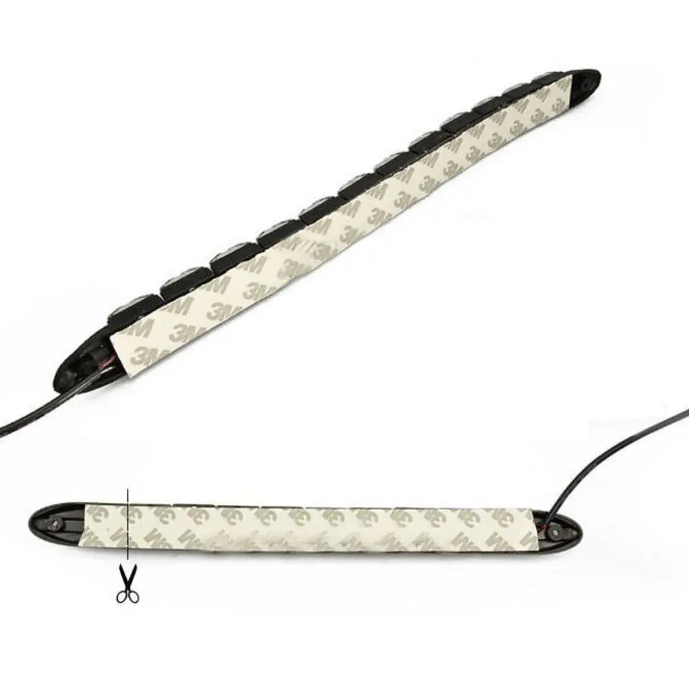 Pair Universal Car DRL 12 LED Flexible Daytime Running Light Driving Daylight Fog Lamp | Автомобили и мотоциклы