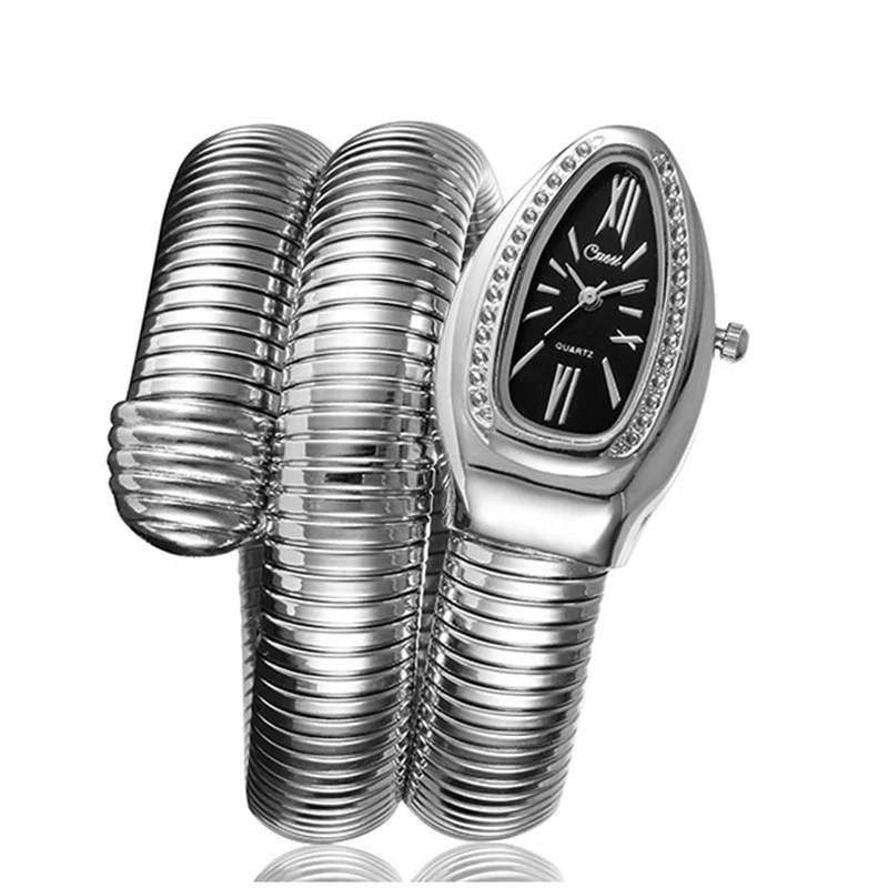 Прохладный Змея браслет часы для женщин модные браслеты Infinity Часы Vogue девочек