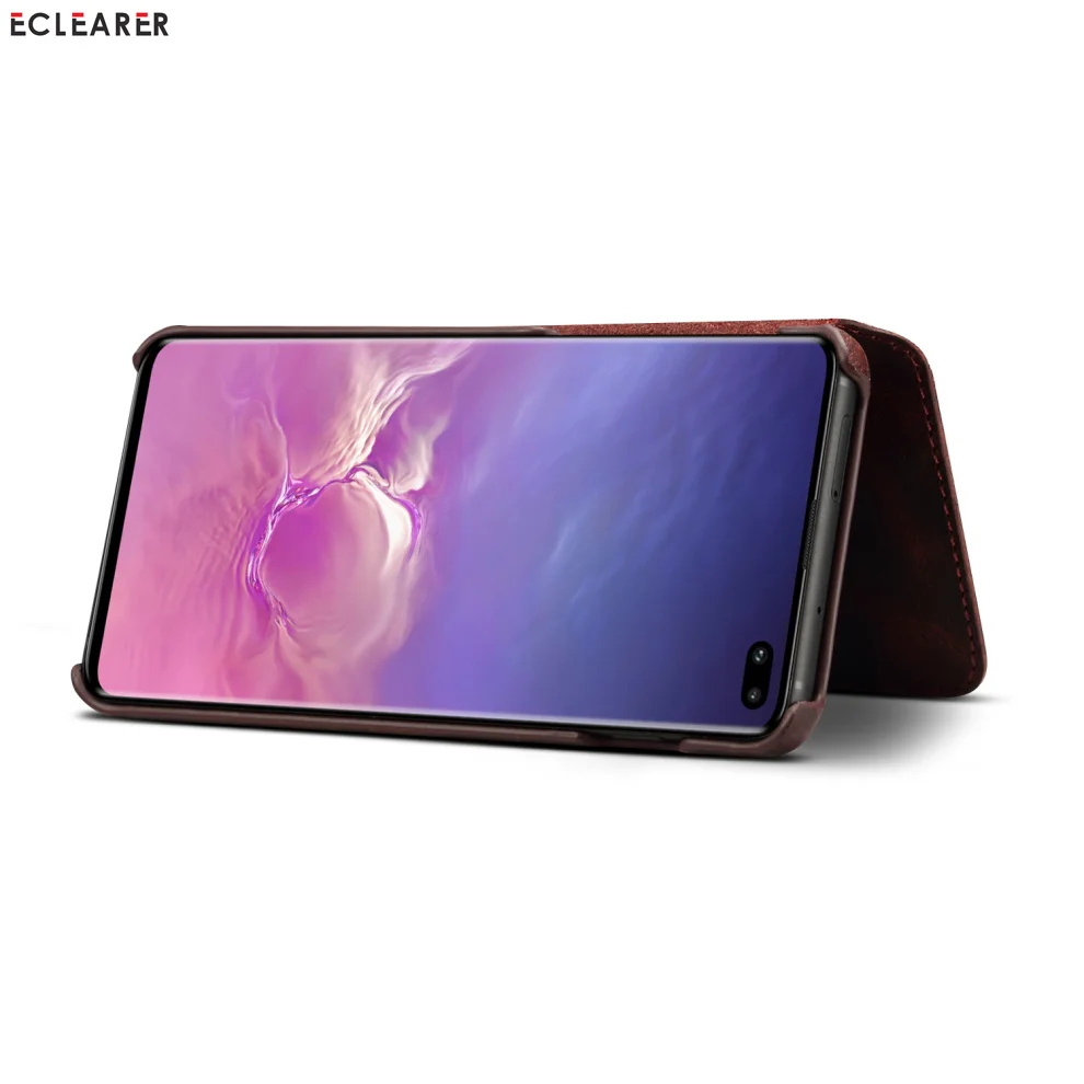 Прочный чехол из натуральной кожи для samsung Galaxy S10/S10e/S10 Plus, роскошный первоклассный кожаный флип-чехол, сумка
