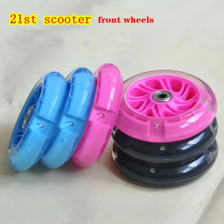 

2pcs 2019 NEW PU 120mm LED Flash Light Up Scooter Wheel Flash Wheel for Scooter Inline Skates 2 ABED-7 Bearing