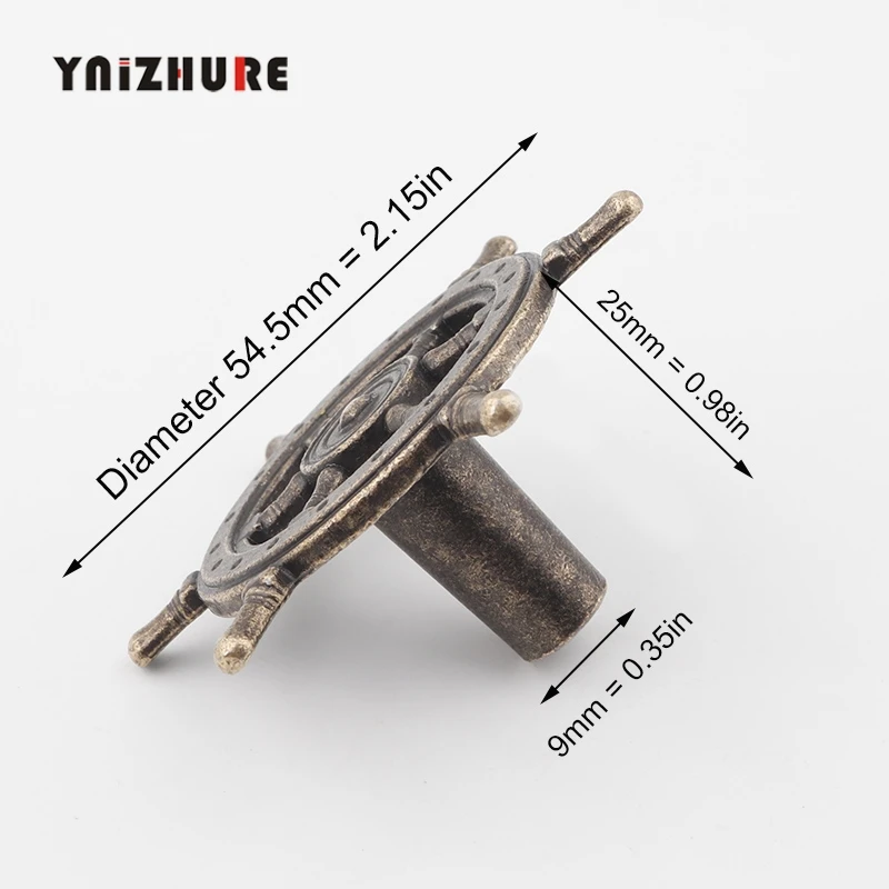 54 мм 1 шт. антикварная Творческий дверная ручка с одним отверстием капитан