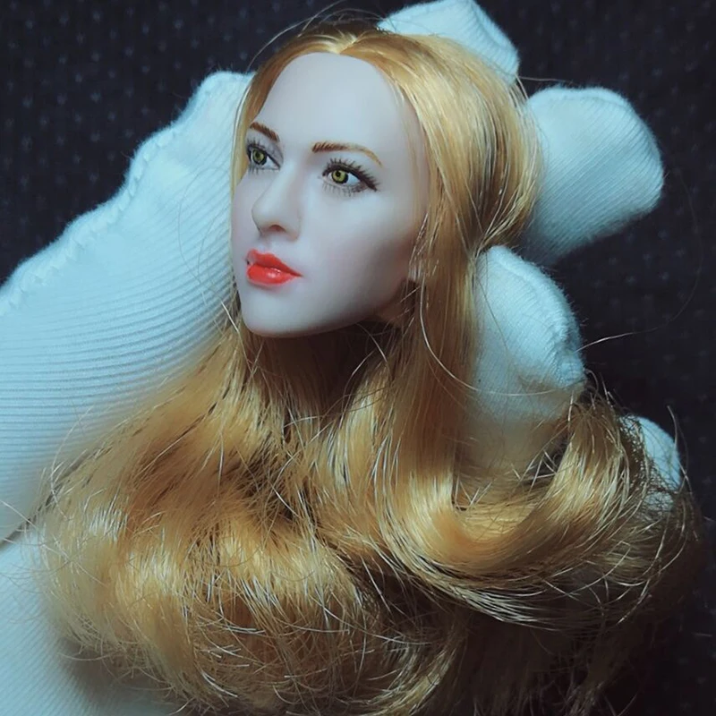 1/6 Афина красота голова со светлыми длинными волосами для 12 ''фигур|Игровые