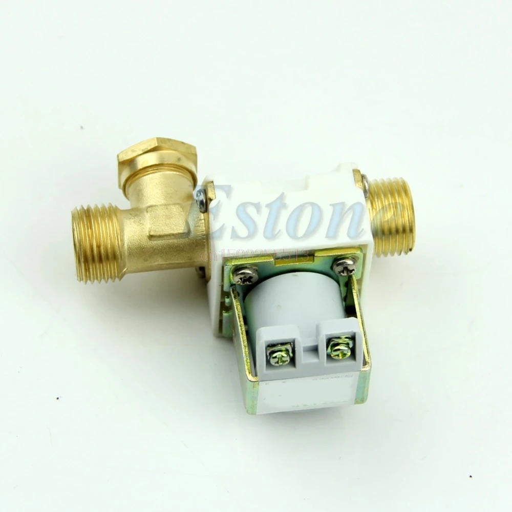 

AC 220V 1/2" Electric Solenoid Valve For Water Air N/C Normally Closed New