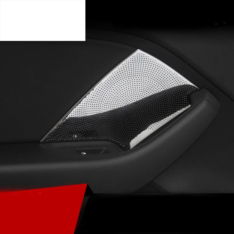 car styling Stainless steel audio speaker sound cover decorating interior trim moldings for Audi A3 sedan 2014-2017 Year | Автомобили и