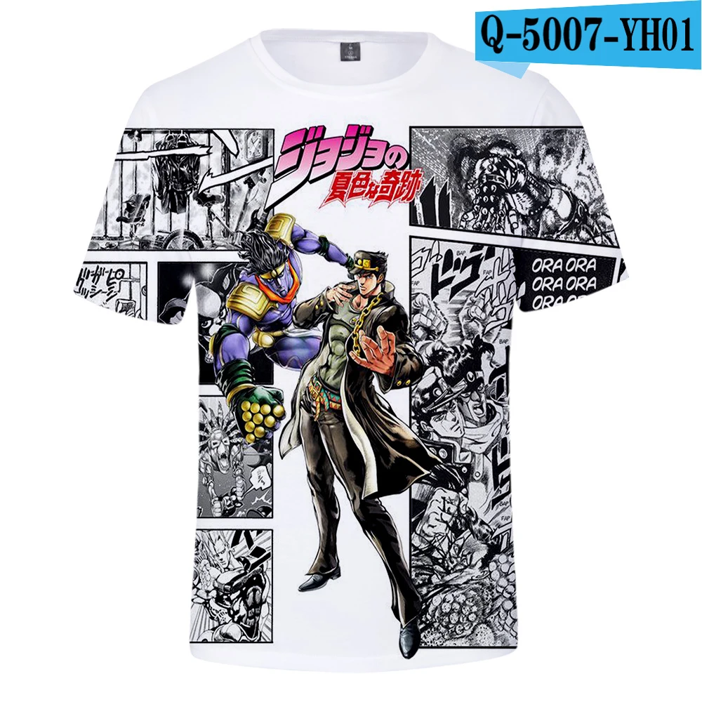 JOJO невероятное приключение Для мужчин 3D печати, футболка в стиле японского Для женщин футболки в стиле «унисекс»; модная новинка уличная одежда забавные футболка; Топы TS03 - Цвет: 3D