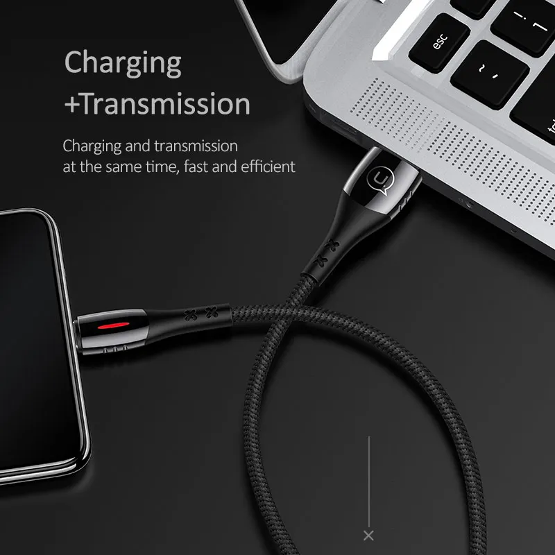 Кабель Micro USB USAMS автоматически отключенный нейлоновый плетеный кабель со