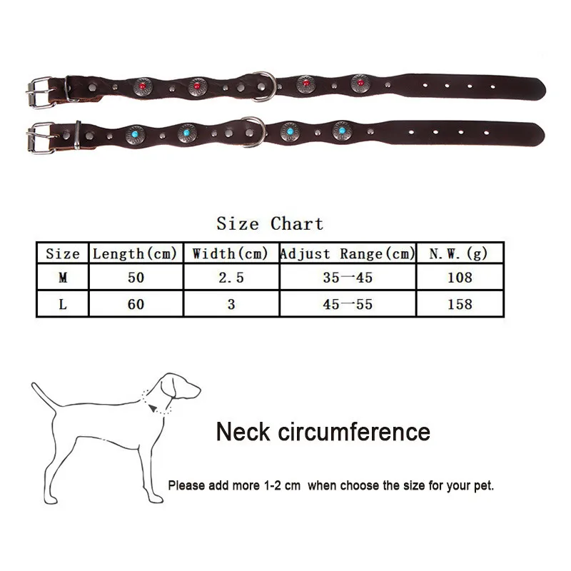 

Fashion Leather Dog Collar Corium Corrugated Shape Drill Pet Collar for Medium and Big Dog Pet Supplies Dog Accessories