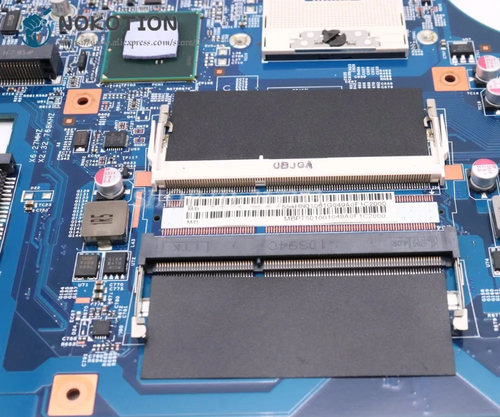 NOKOTION материнская плата для ноутбука acer aspire 7741 7741Z 7741G 7741ZG основная плата MBPT501001 48.4HN01.01M HM55 DDR3 Бесплатный процессор