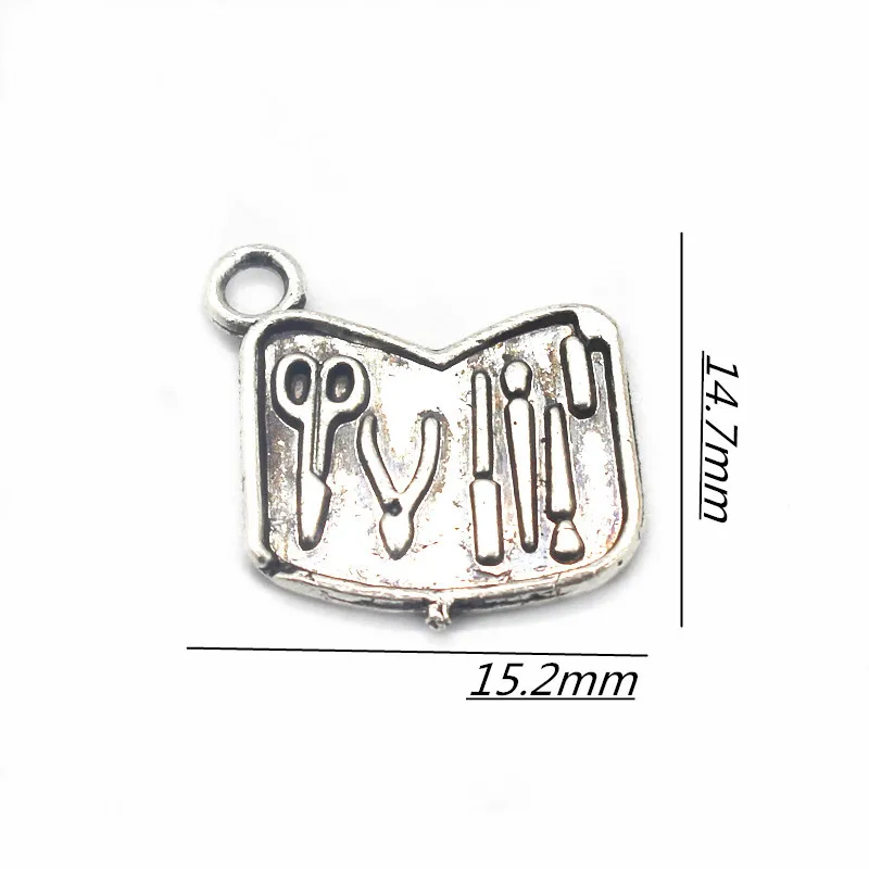 20 шт./лот серебряные медицинские инструменты подвески Плавающие Подвески из