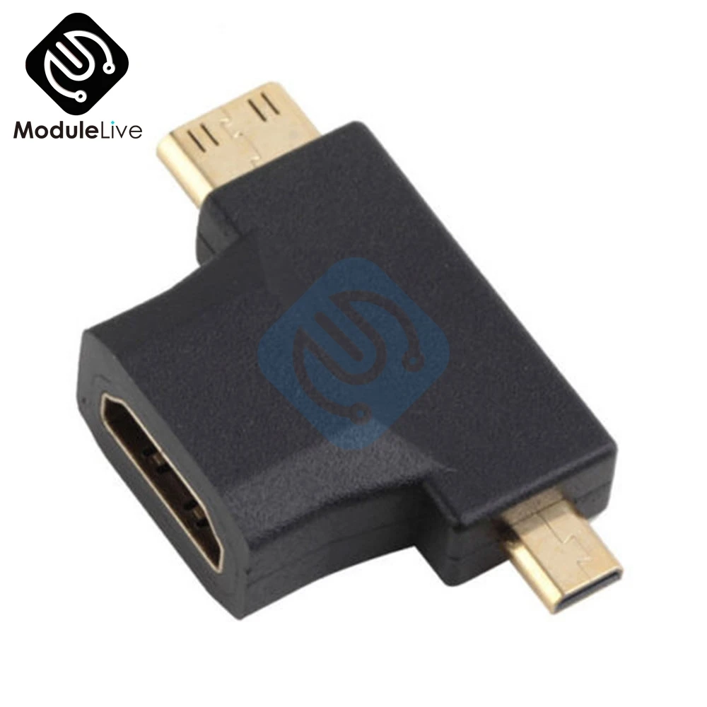 Кабель адаптер 3 в 1 Micro Male Mini HDMI male Female конвертер для HDTV 1080P комбинированные кабели