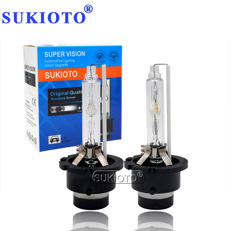 Ксеноновая HID лампа SUKIOTO 35 Вт Xenon D2S D4S 4300K 5000K 6000K 8000K 55 D2R D4R сменная лампа|Лампы для