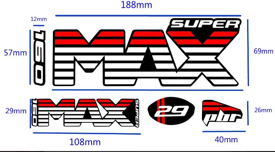 Наклейки/наклейки для горного велосипеда Lefty Supermax 160 бесплатная доставка | Спорт и