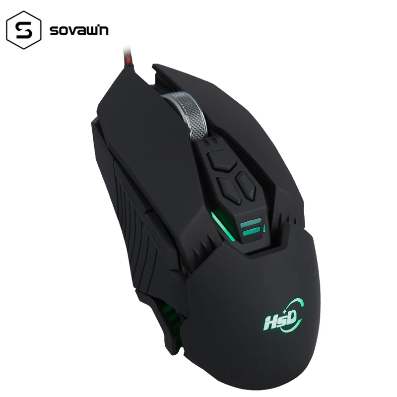 Игровая USB мышь Sovawin проводная оптическая 3D 4000DPI 8 кнопок светодиодная геймерская