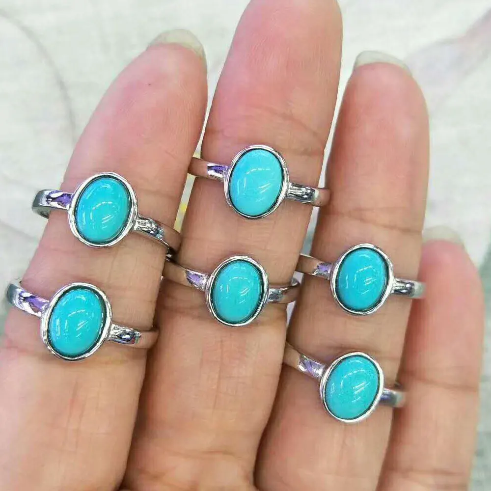 RADHORSE 925 Серебряные кольца для Для женщин Fine Jewelry бирюзовый в сдержанном стиле