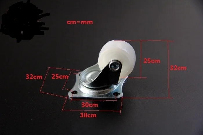 DIY PP Omni Wheel Universal Pant Metal Cabinet Furniture Feet Orbit 2wd Car Box Case 25mm Nylon Caster Part RC Toy | Игрушки и хобби