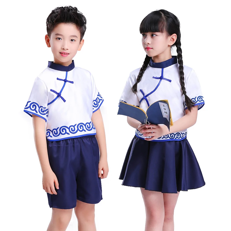 Костюм для танца в стиле Xiao мальчиков и девочек|Танцевальный костюм китайских