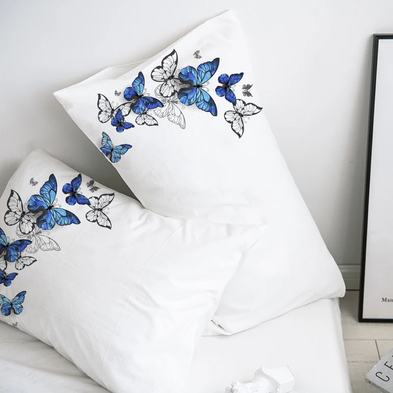 butterfly 1 Обычная Подушка Чехол 50x70x50x75 50x80x70x70 декоративная наволочка бабочка на черном фоне свадебных постельных принадлежностей Прямая - Цвет: butterfly 1