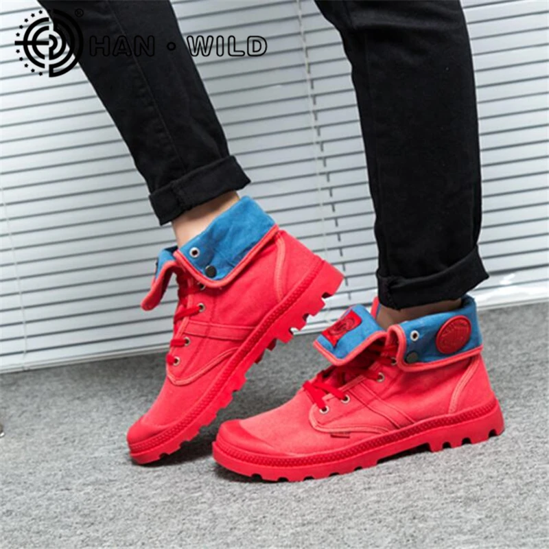 Мужские парусиновые ботинки сезон весна осень высокие военные тактические