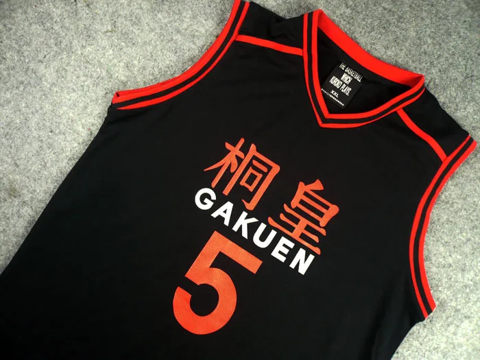 Аниме Куроко но басуке баскетбольная команда топ Джерси GAKUEN No.5 Aomine Daiki косплей