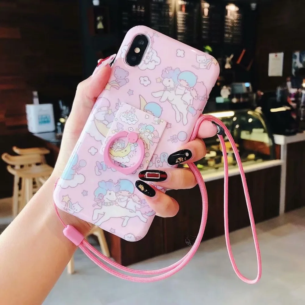 ORYKSZ для iphone X XR XS MAX чехол Роскошная Мелодия с рисунком мягкий силиконовый кольцом