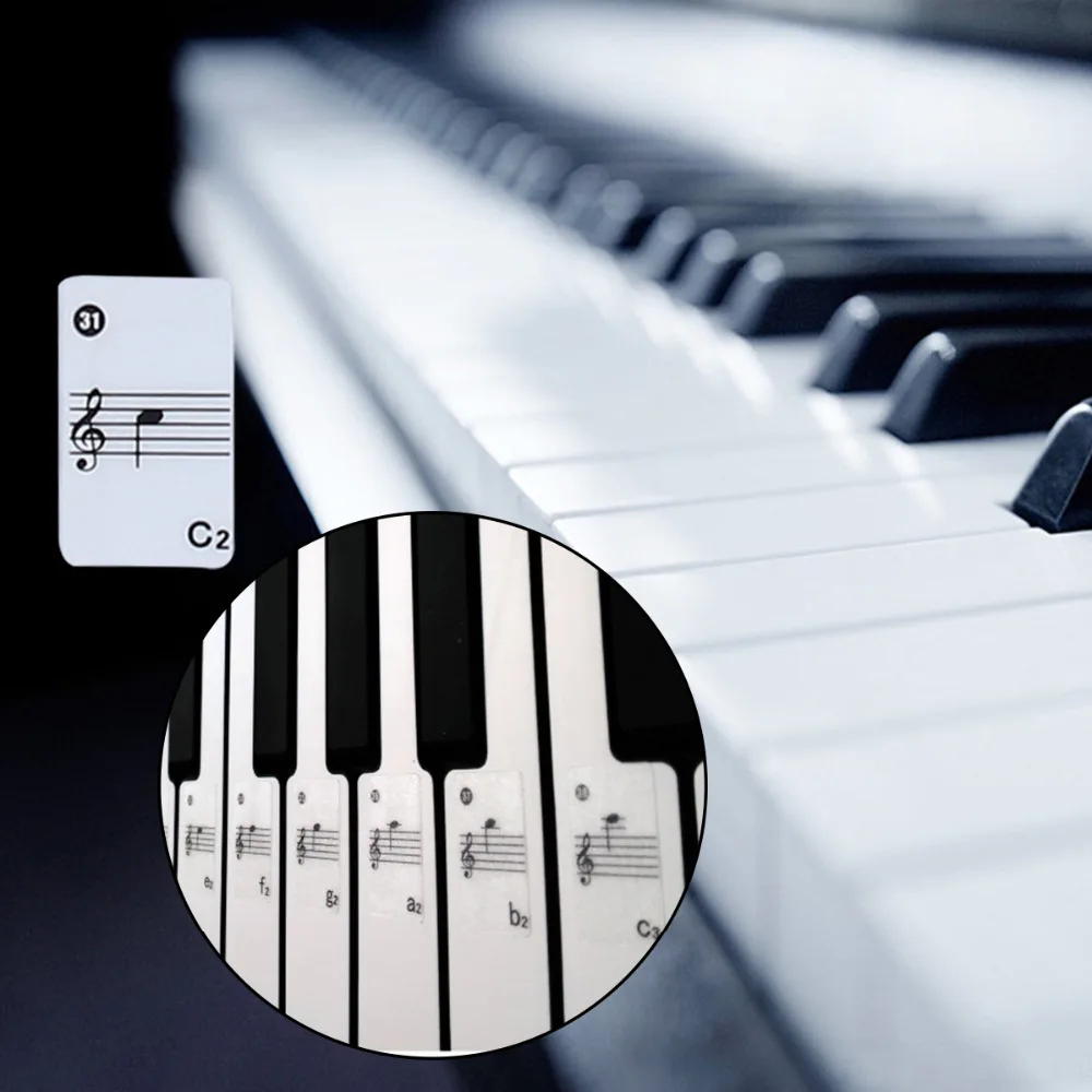 Съемная прозрачная 61 клавиша электронная клавиатура стикер s 88 клавиш пианино