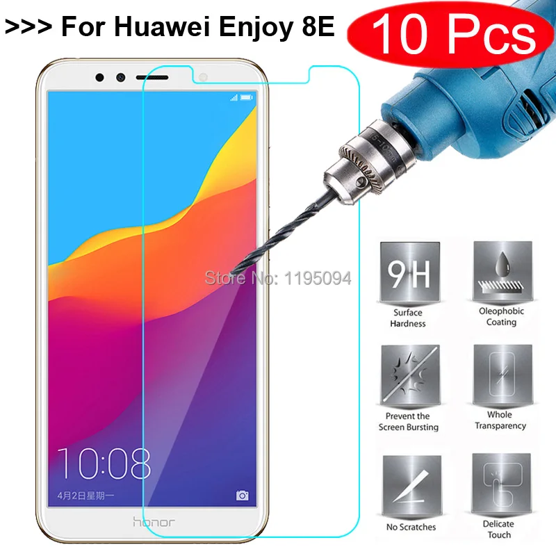 10 шт 2.5D 9 H ультра-тонкий протектор экрана из закаленного стекла для huawei Enjoy 8E