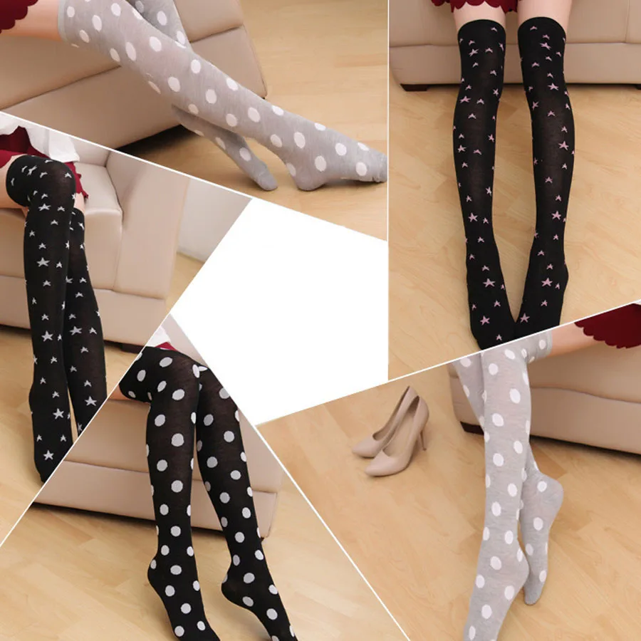 [COSPLACOOL] женские тонкие сексуальные гольфы с узором в виде точки облегающие