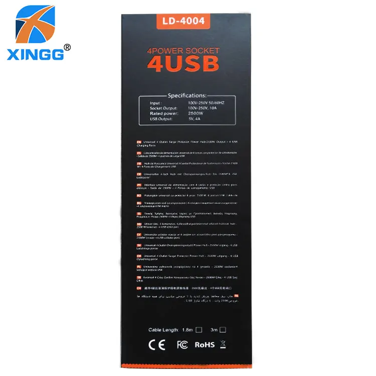 Умный дом электронный блок питания гнездо быстрой зарядки с 4 USB 4 розетки стандарт Великобритании Вилка Электрический провод-удлинитель 1,8 м удлинитель электрический
