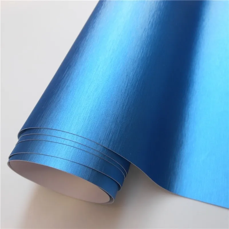 Aluminum Blue Матовая виниловая обертка металлик пленка матовая хромированная Автомобильная обертка пинг Фольга наклейка лист для моторной компьютерной мебели Авто графический - Название цвета: Aluminum Blue
