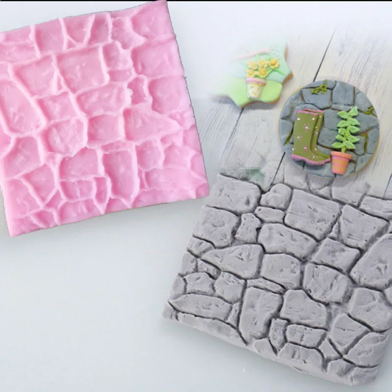 Античный замок фермы стены Рок Камень 3D силиконовая форма шоколада помадки формы