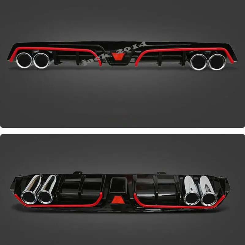 Подходит для Honda Civic 10th черный вытяжной диффузор заднего бампера запчасти