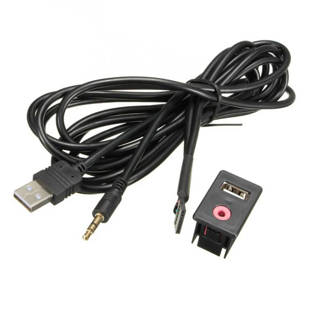 USB AUX кабель адаптер автомобильный флеш крепление свинцовая Панель