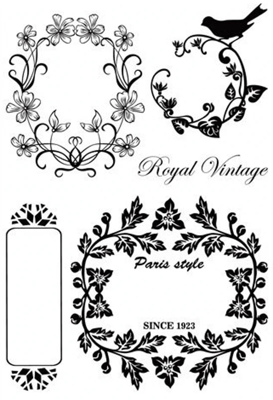 Ремесло цветок лоза Королевский винтажный прозрачный силиконовый штамп/печать