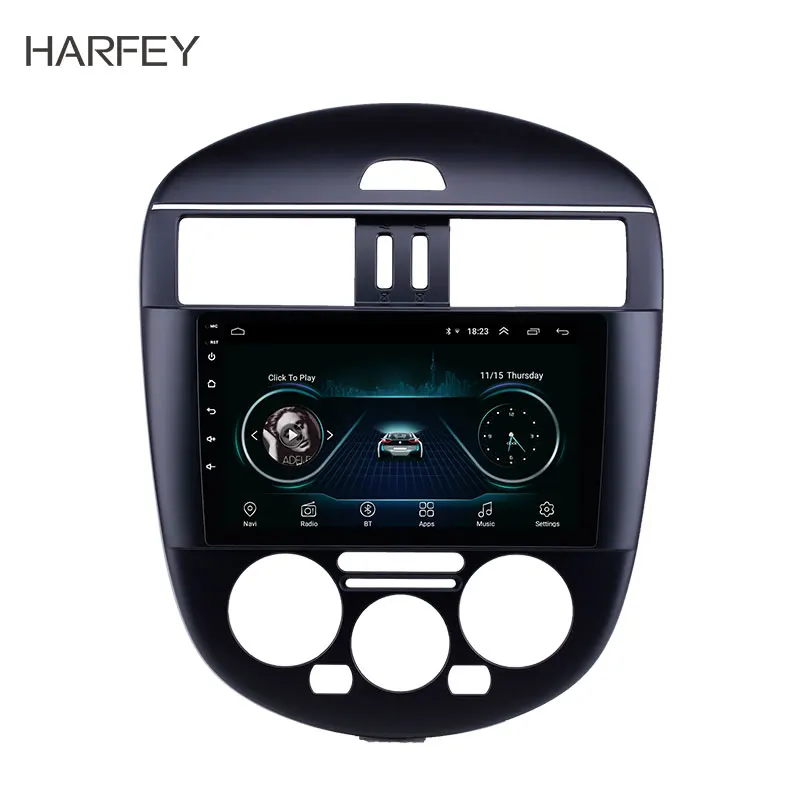 Harfey 9 дюймов Android 8 1 для 2011 2014 Nissan Tiida Manual A/C GPS автомобильное радио с HD сенсорным