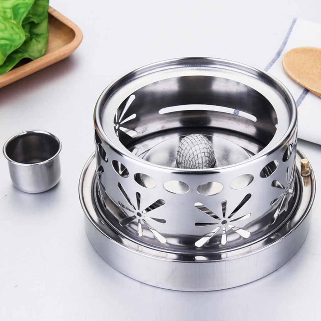Нержавеющая сталь Shabu Толстая кухонная посуда горячий горшок с спиртовой