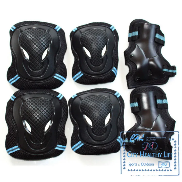 6 шт./компл. высоко укрепляющие колени запястье налокотники для катания на