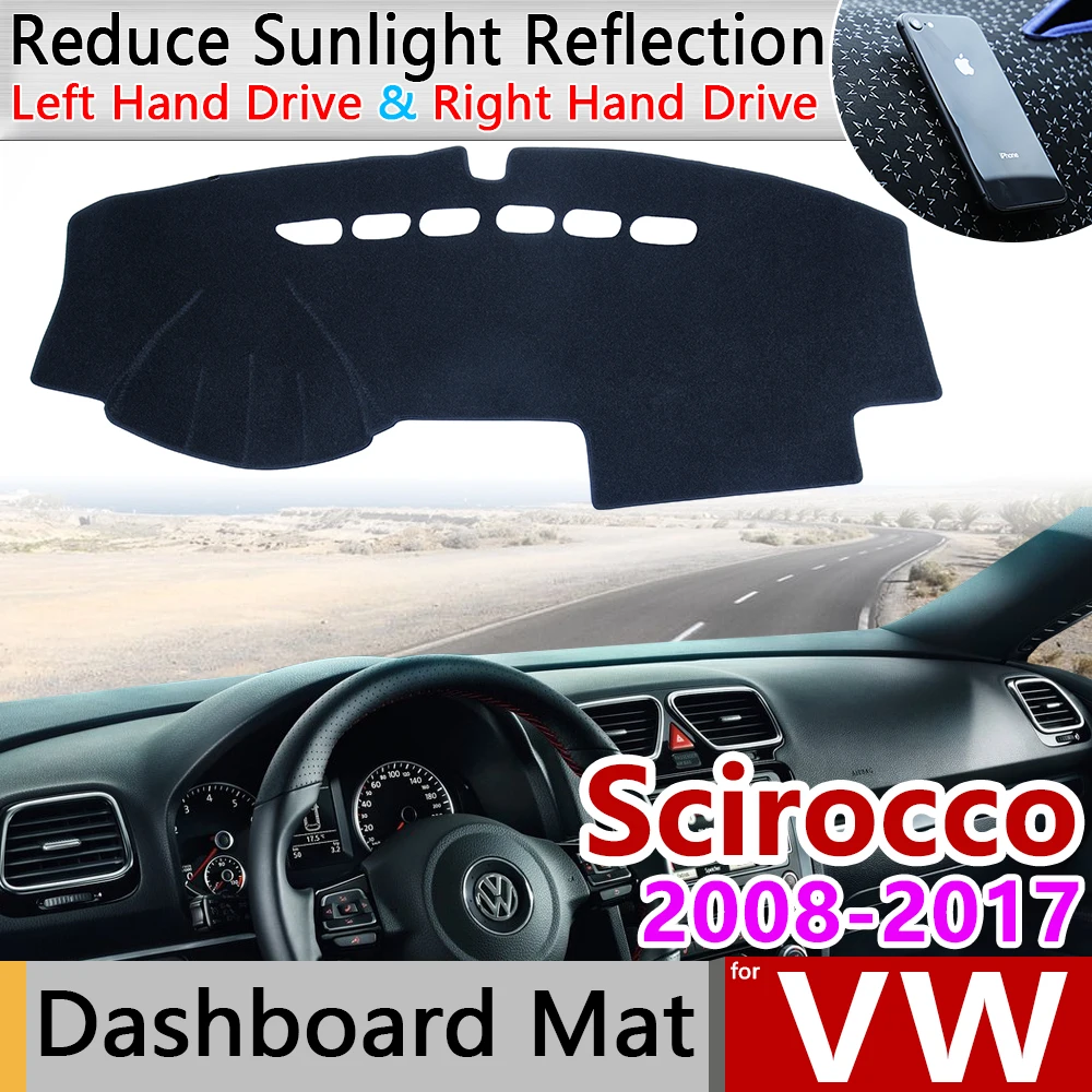 Для Volkswagen VW Scirocco 2008 ~ 2017 Противоскользящий коврик на приборную панель