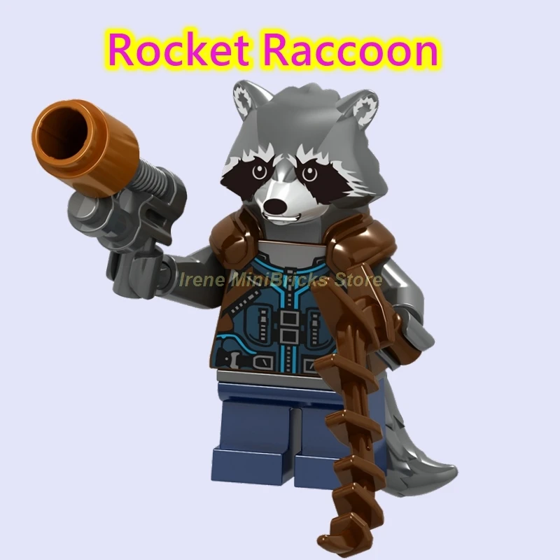 Rocket Raccoon Мстители эндшпиль Marvel ракета енот звезда-Лорд Тор танос стражи Галактики строительные блоки Мстители игрушки для детей - Цвет: Rocket Raccoon