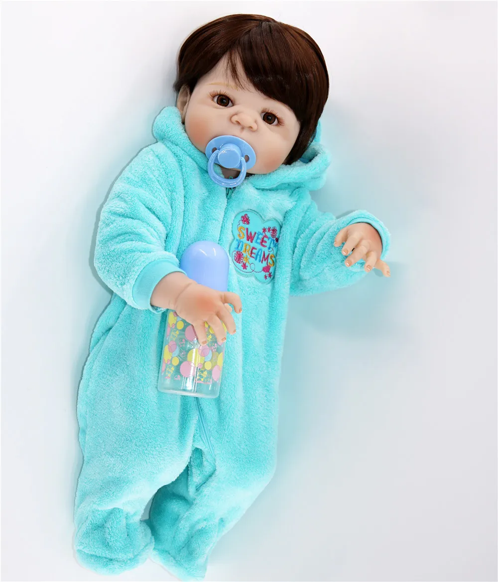 23 дюйма Boneca bebes reborn boy силиконовые виниловые куклы для всего тела реалистичные