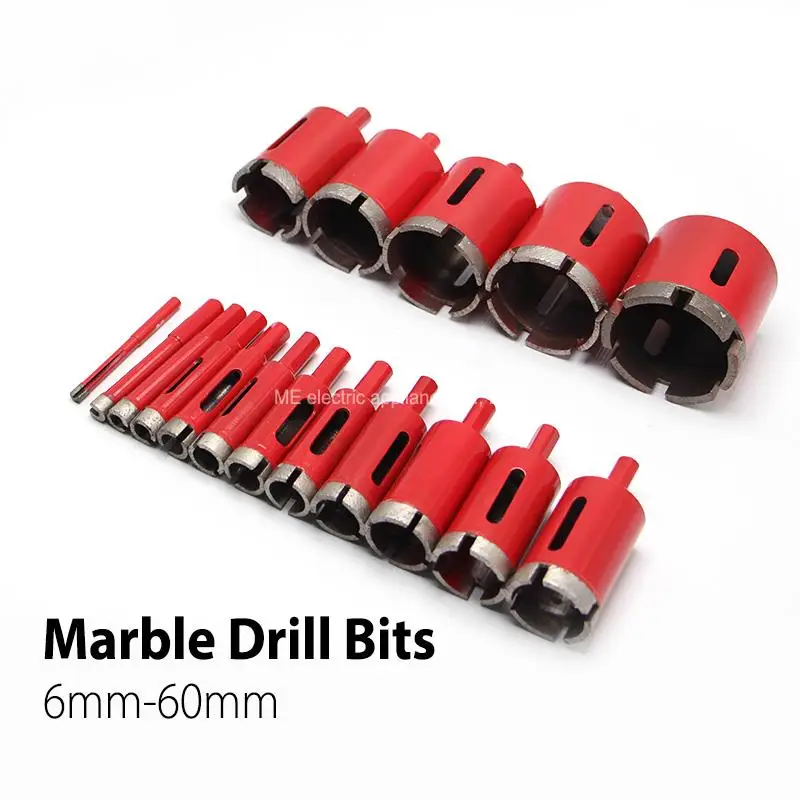 18pcs/lot 6mm-60mm Core Drill Bit for Marble Granite Stone Material  Cement Sintering Diamond Bit