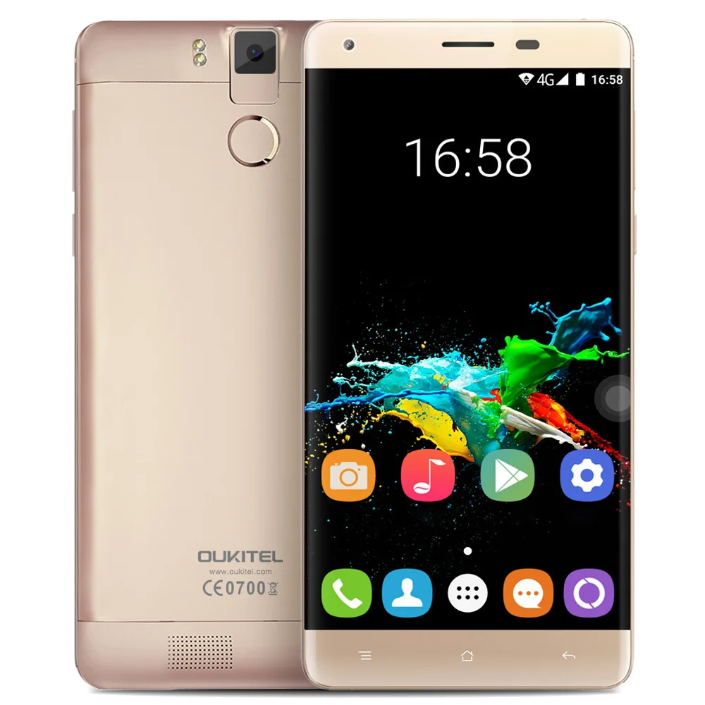 6000 мАч Oukitel K6000 Pro 4 г LTE Смартфон Android 6.0 MTK6753 Octa core 3 ГБ + 32 16MP 5.5 &quot1920*1080 отпечатков