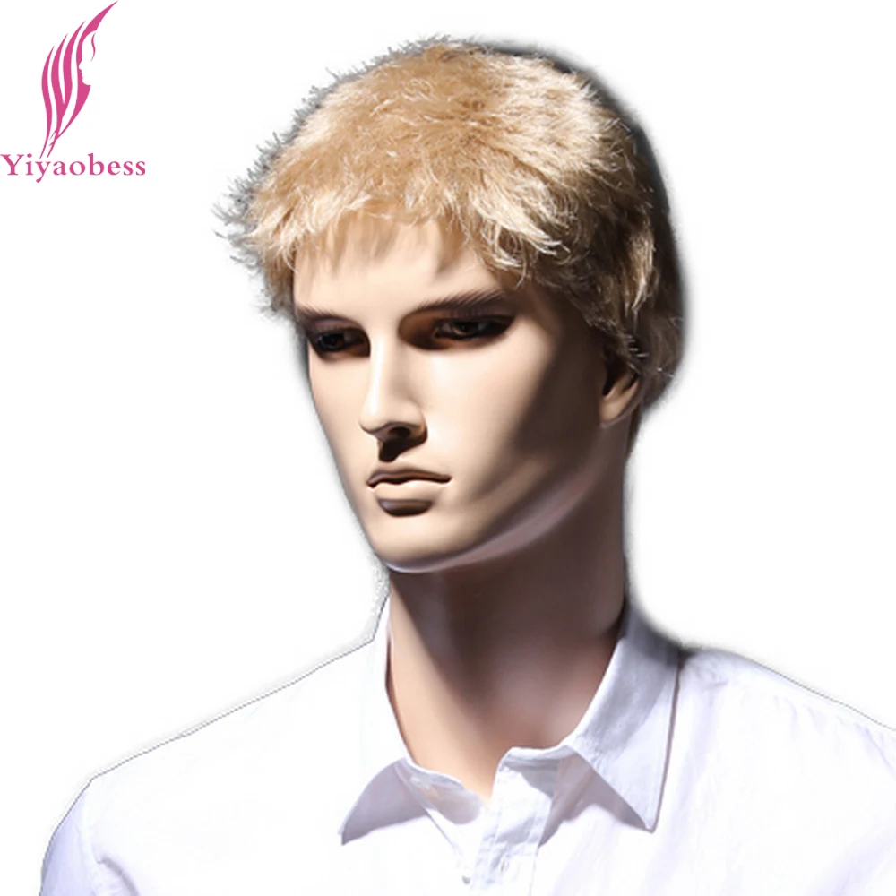 Yiyaobess 6 дюймов прямые синтетические волосы блондинка Короткие парик из