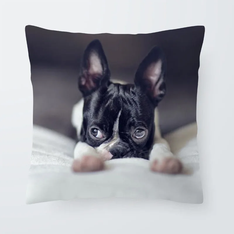 Мопс-тцу Чехлы собака Бостон терьер Подушка Чехол в этническом стиле книги